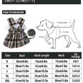 The "Picnic Plaid" Dress & Leash Set – 2-in-1 Harness Outfit for Dogs