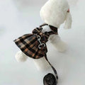 The "Picnic Plaid" Dress & Leash Set – 2-in-1 Harness Outfit for Dogs