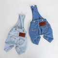 The "Urban Pup" Denim Overalls – Classic Blue Jean Jumpsuit for Dogs