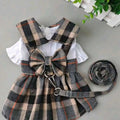 The "Picnic Plaid" Dress & Leash Set – 2-in-1 Harness Outfit for Dogs