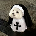 The "Holy Hound" Nun Costume – Funny Walking Outfit for Small Dogs