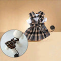 The "Picnic Plaid" Dress & Leash Set – 2-in-1 Harness Outfit for Dogs